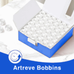 Style L Prewound Plastic Sided 75D/2(60WT) Embroidery Bobbins(144 Bobbins) 120 Yards - White - Image 2