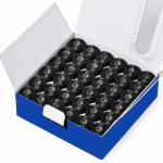 Style L Prewound Sideless With Magnetic Core 70D/2(60WT) Embroidery Magnetic Bobbins(144 Bobbins) 130 Yards - Black - Image 2