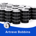 Style M Prewound Paper Sided With Plastic Core 70D/2(60WT) Embroidery Bobbins(144 Bobbins) 230 Yards – Black - Image 4