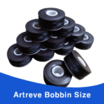 Style M Prewound Magnetic Sided With Plastic Core 70D/2(60WT) Embroidery Bobbins(144 Bobbins) 220 Yards – Black - Image 4