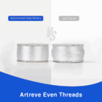 Style A Prewound Plastic Sided 70D/2(60WT) Embroidery Bobbins(144 Bobbins) 130 Yards - White - Image 3
